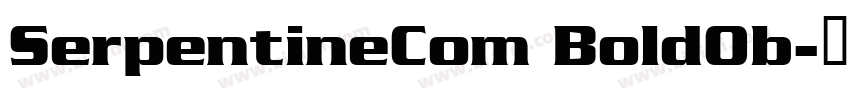 SerpentineCom BoldOb字体转换